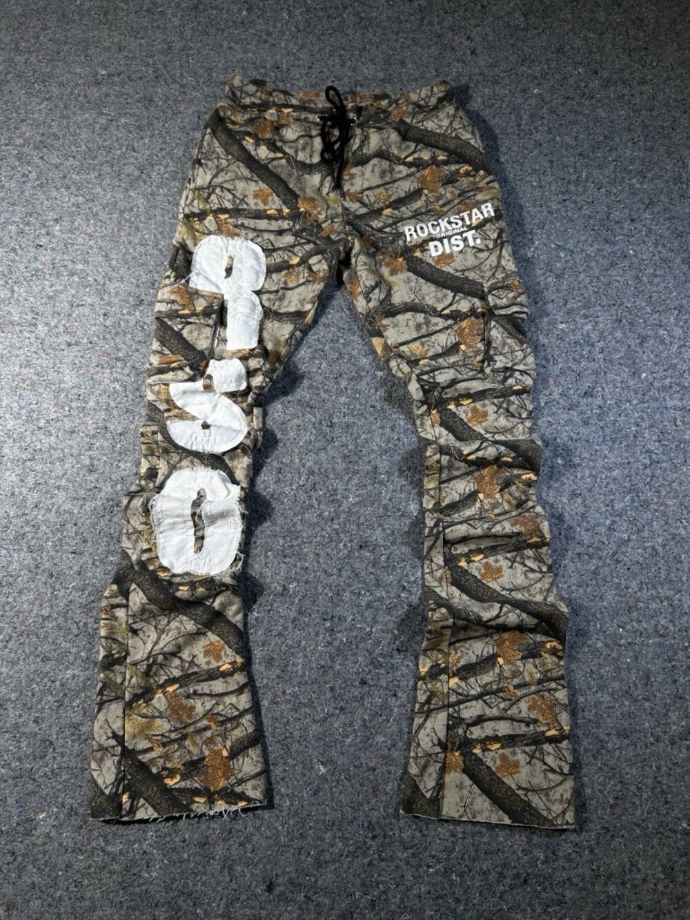 Rockstar Original Dist Camo Sweatpants Mens L Realtree Stacked Flare Joggers